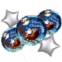Merry Christmas St.Nick Foil Balloon bunch 5