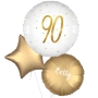 Elegant Sparkle White 90 Foil Balloon Bunch 3