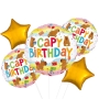 Capy Birthday Capybara Foil Balloon bunch 5