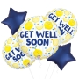 Get Well Soon Lemons Foil Balloon bunch 5