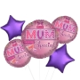 special mum foil balloon bunch 5