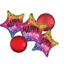Birthday Celebration Star Foil Balloon Bunch 5