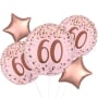 Pretty Pink 60th Birthday Foil Balloon Bunch 5