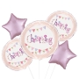 Christening Pink Foil Bunch 5