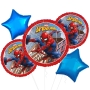 Spiderman Crime Fighter Foil Balloon bunch 5