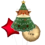 Reindeer Christmas Tree Foil Balloon Bunch 3