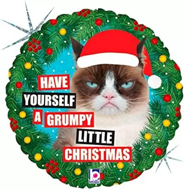 Grumpy Cat Christmas Balloon