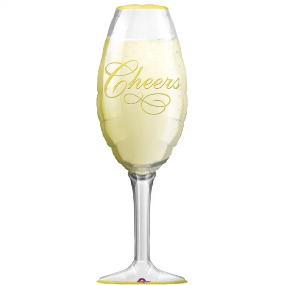 Cheers Champagne Glass Supershape Balloon