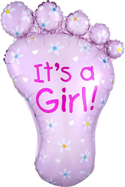 Its a Girl Foot SuperShape Balloon