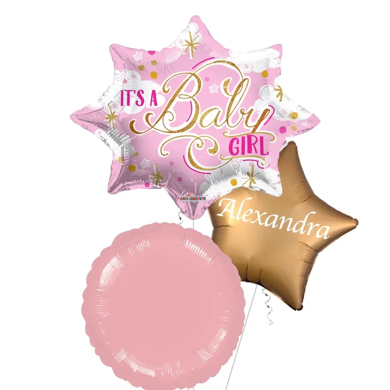 It’s A Girl Starburst Supershape Balloon