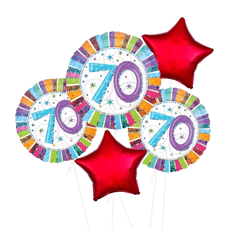 Radiant 70th Birthday Balloon