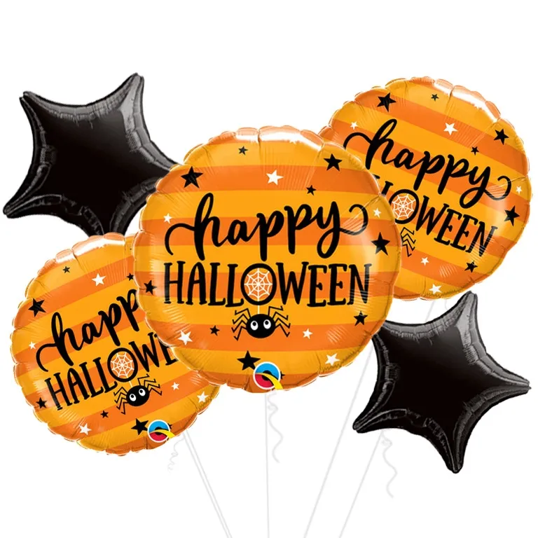 Halloween Spiders and Stars Foil Balloon