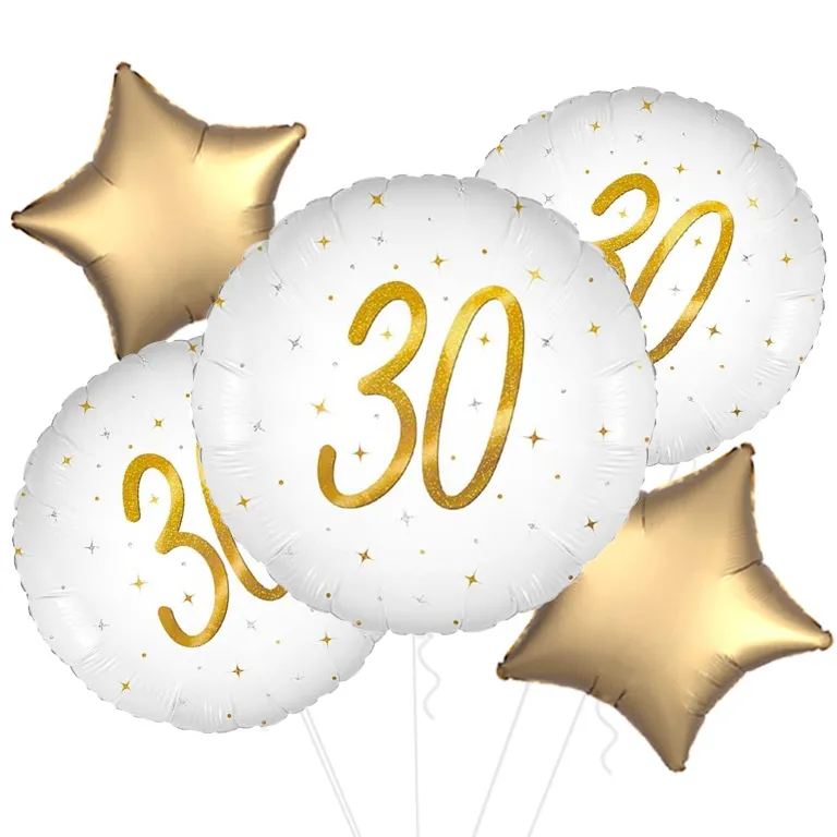 Elegant Sparkle White 30 Foil Balloon