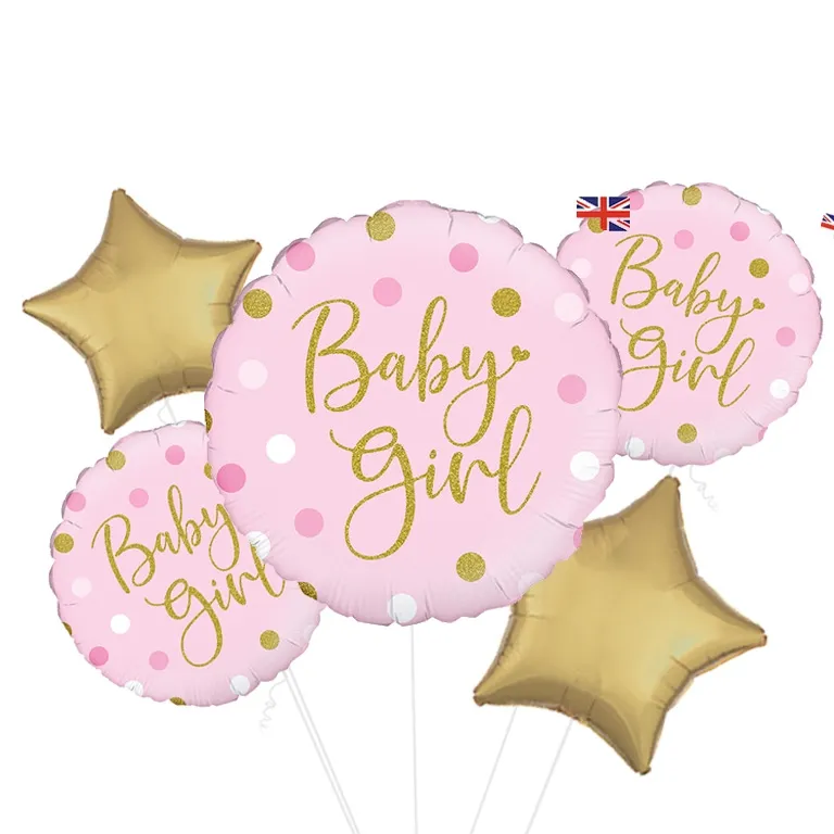 Sparkling Baby Girl Dots Balloon