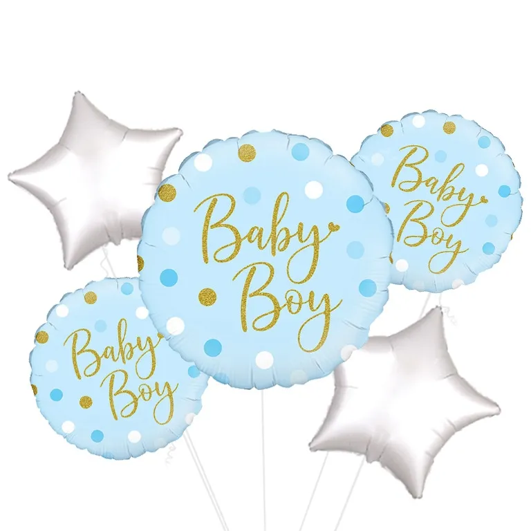 Sparkling Baby Boy Dots Balloon