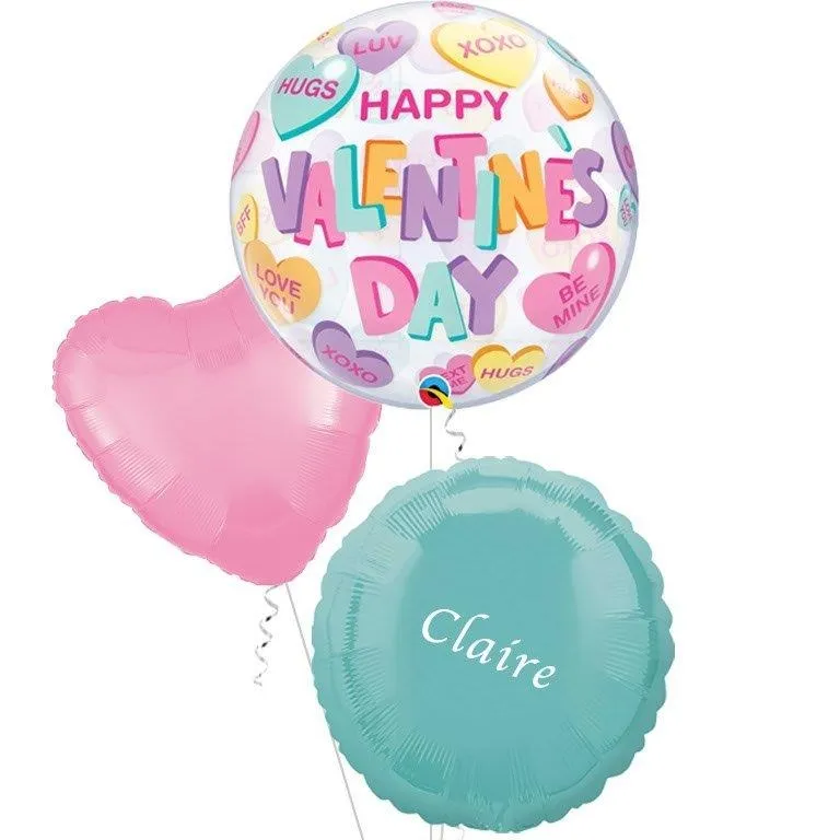 Valentine’s Day Candy Hearts Bubble Balloon
