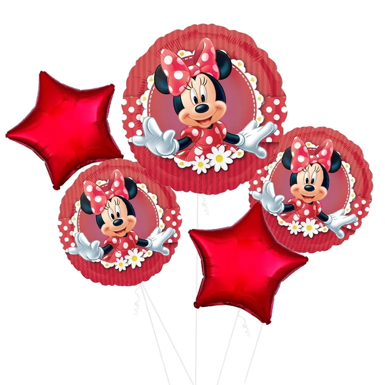 Minnie Mouse Red Daisy Balloon