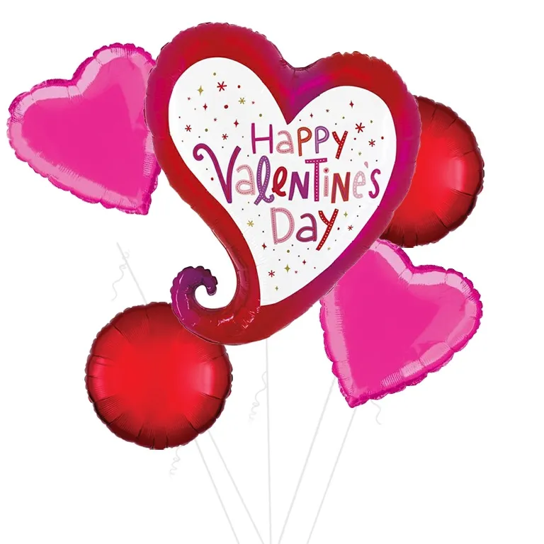 Valentine's Sparkle Heart Supershape Foil Balloon 