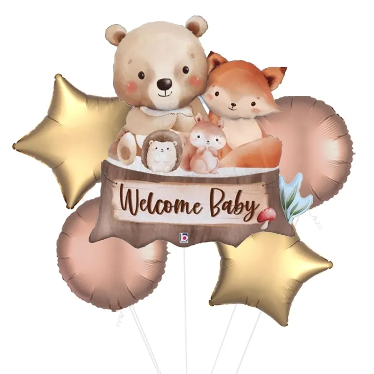 Welcome Baby Woodland Foil Balloon