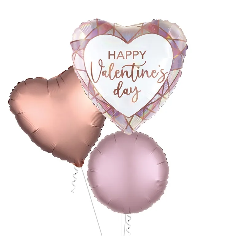 Valentine Gem Holographic Heart Foil Balloon