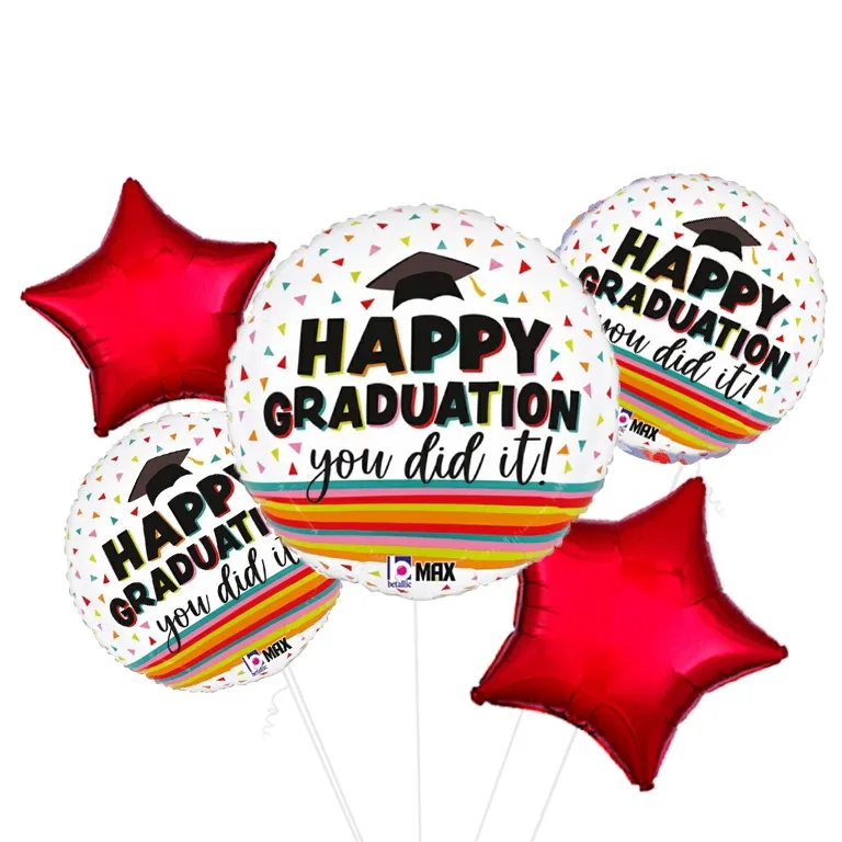 Happy Graduation You Did it Round Foil Balloon
