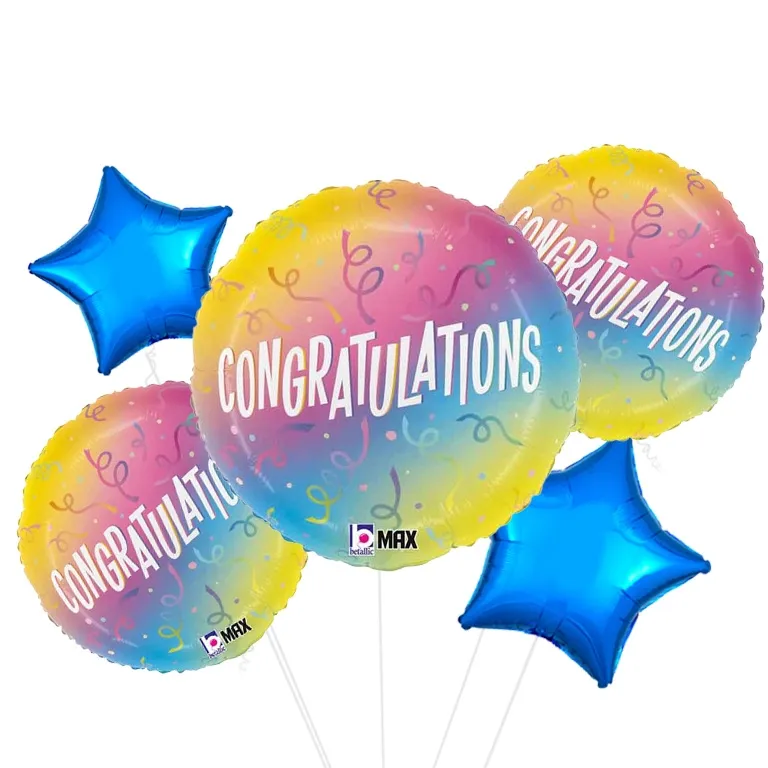 Congrats Ombre Foil Balloon