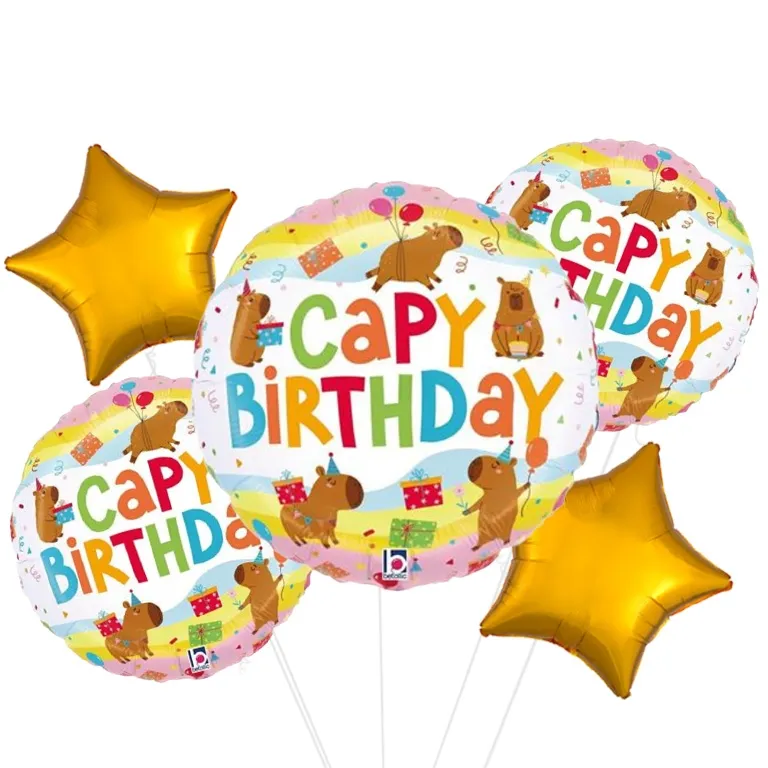 Capy Birthday Capybara Foil Balloon