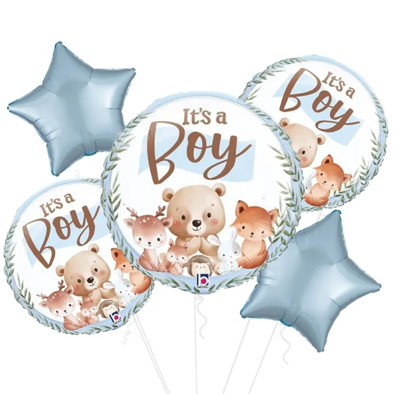 It's A Boy Woodland Foil Balloon