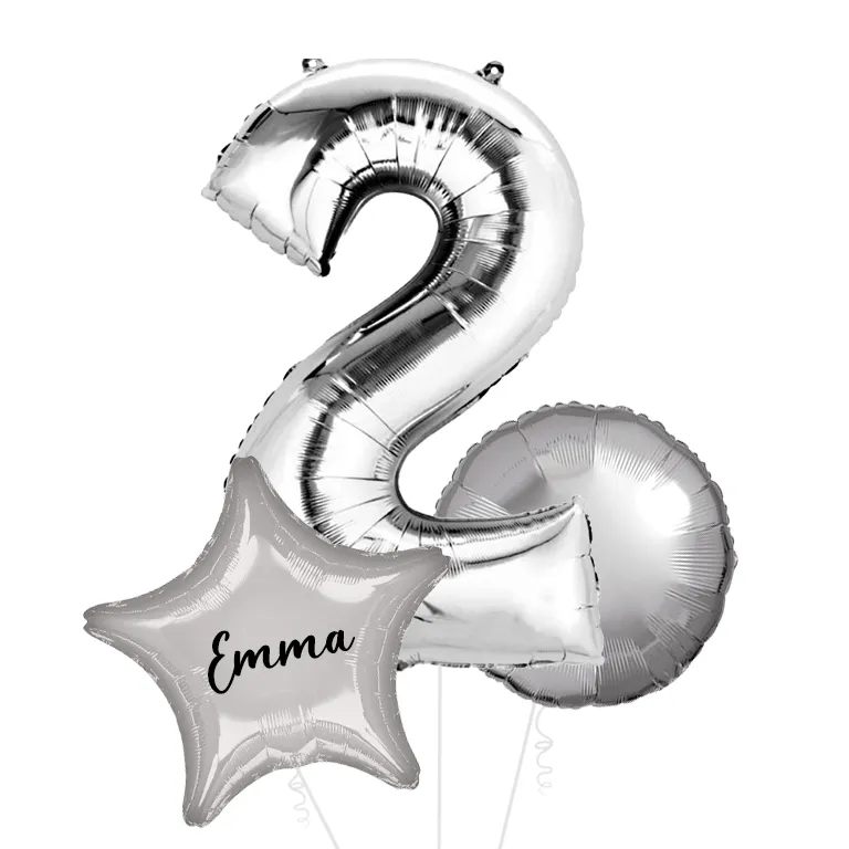 Large Silver Shape Balloon No 2