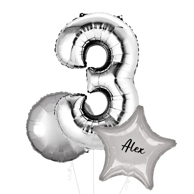 Large Silver Shape Balloon No 3