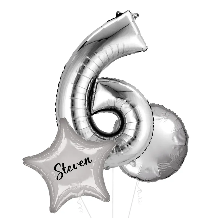 Large Silver Shape Balloon No 6