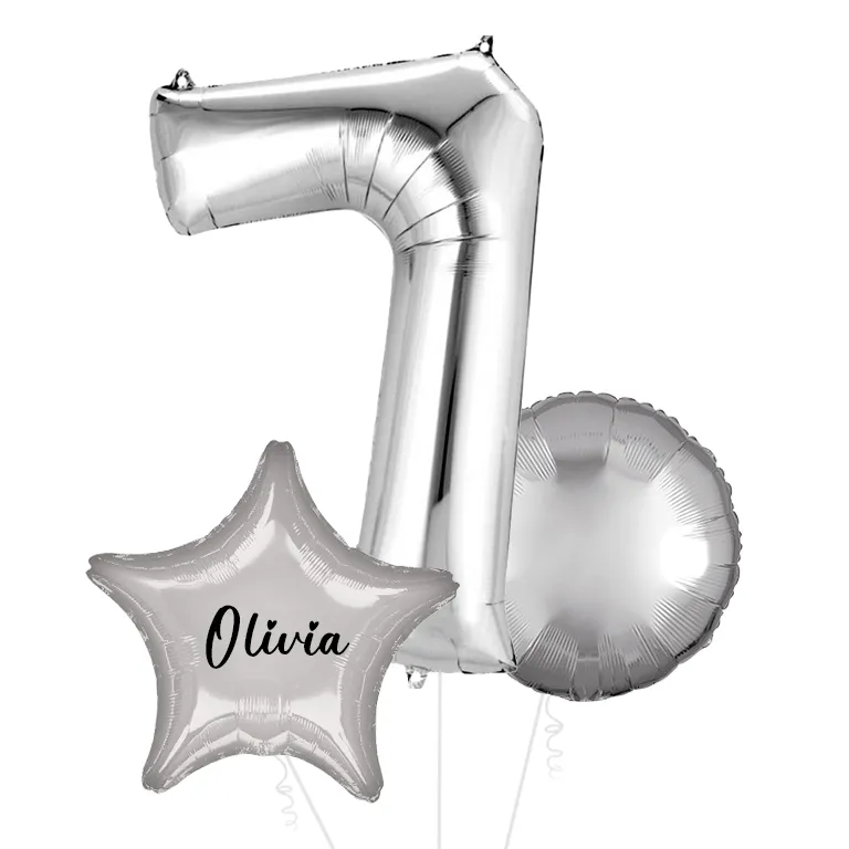 Large Silver Shape Balloon No 7