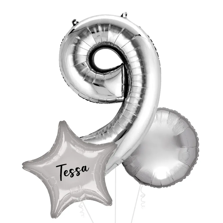 Large Silver Shape Balloon No 9