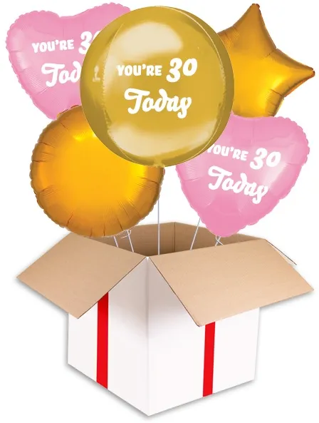 Personalised Gold and Pink Orbz Balloon