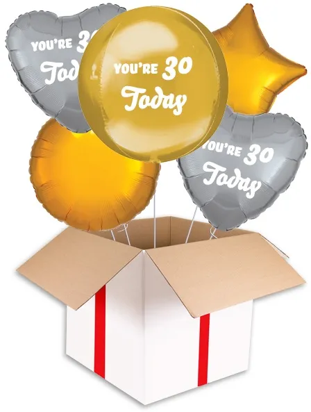 Personalised Gold and Silver Orbz Balloon