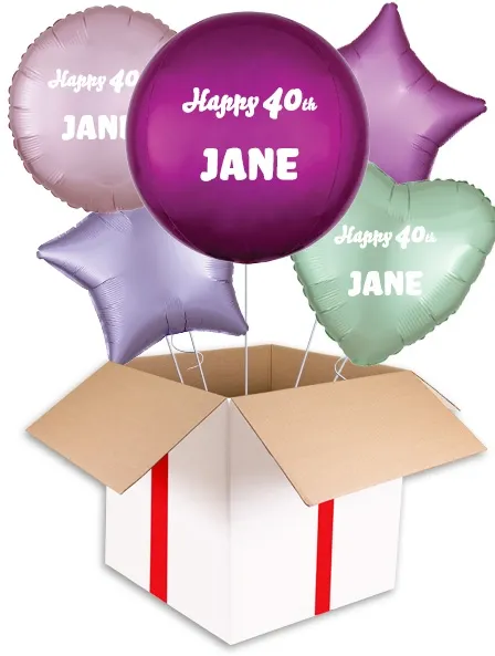 Personalised Purple and Mint Orbz Balloon