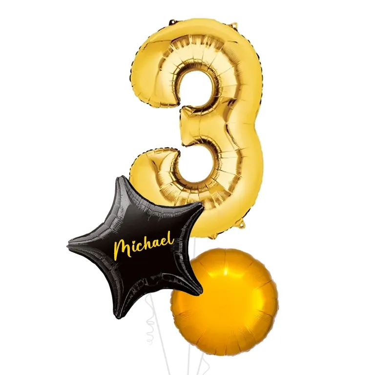 Large Gold Shape Balloon No 3