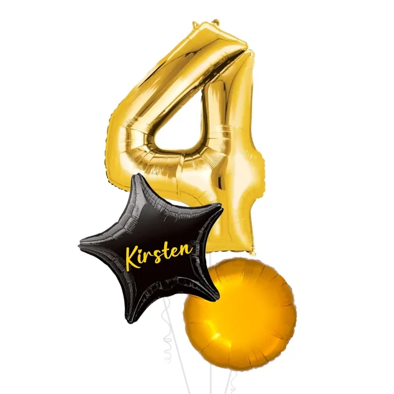 Large Gold Shape Balloon No 4