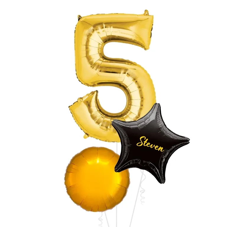 Large Gold Shape Balloon No 5