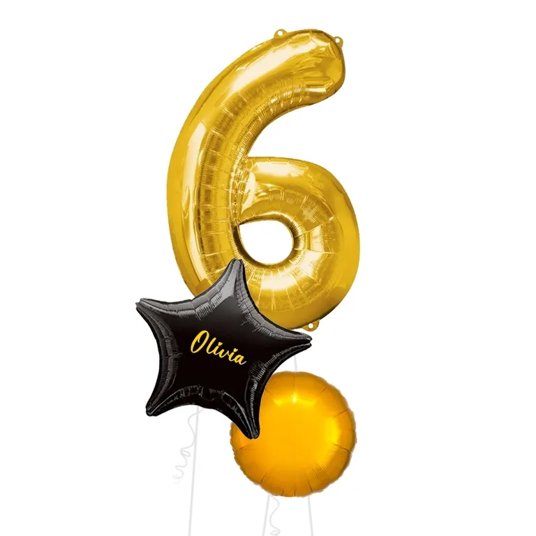 Large Gold Shape Balloon No 6