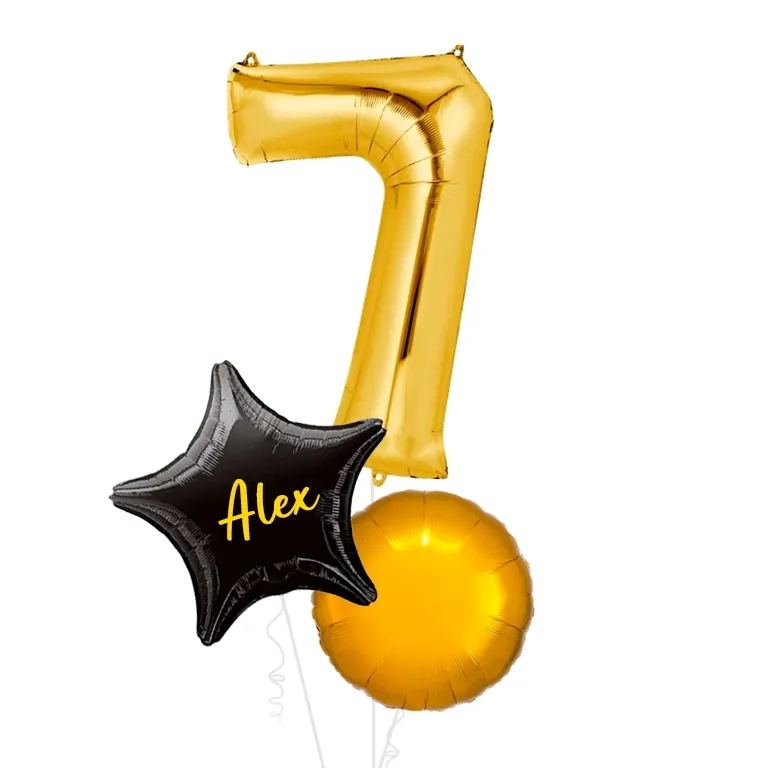 Large Gold Shape Balloon No 7