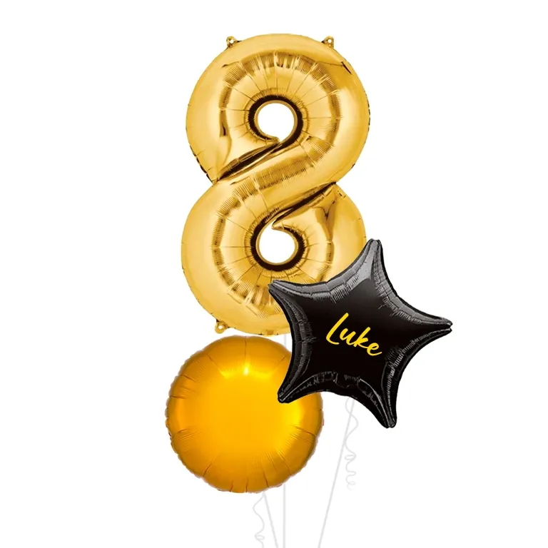 Large Gold Shape Balloon No 8
