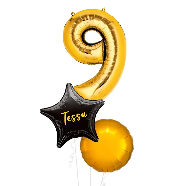 Large Gold Shape Balloon No 9