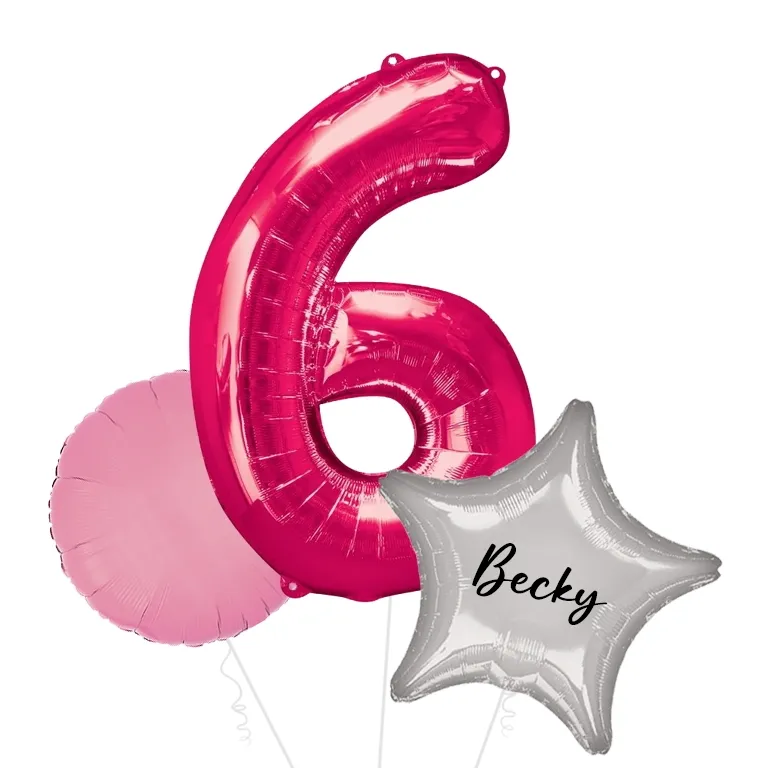 Large Pink Shape Balloon No 6