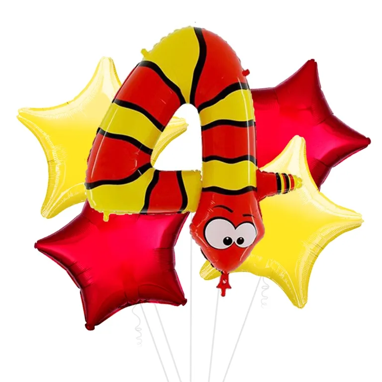 No 4 Snake Zooloon Foil Balloon