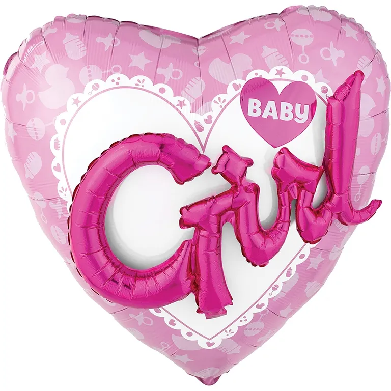 Baby Girl 3D Effect Supershape Balloon