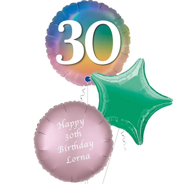 Colourful Rainbow 30th Balloon