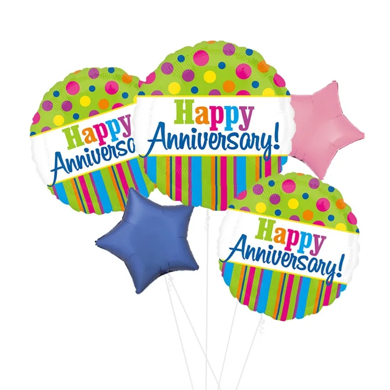 Bright Anniversary Standard Foil Balloon