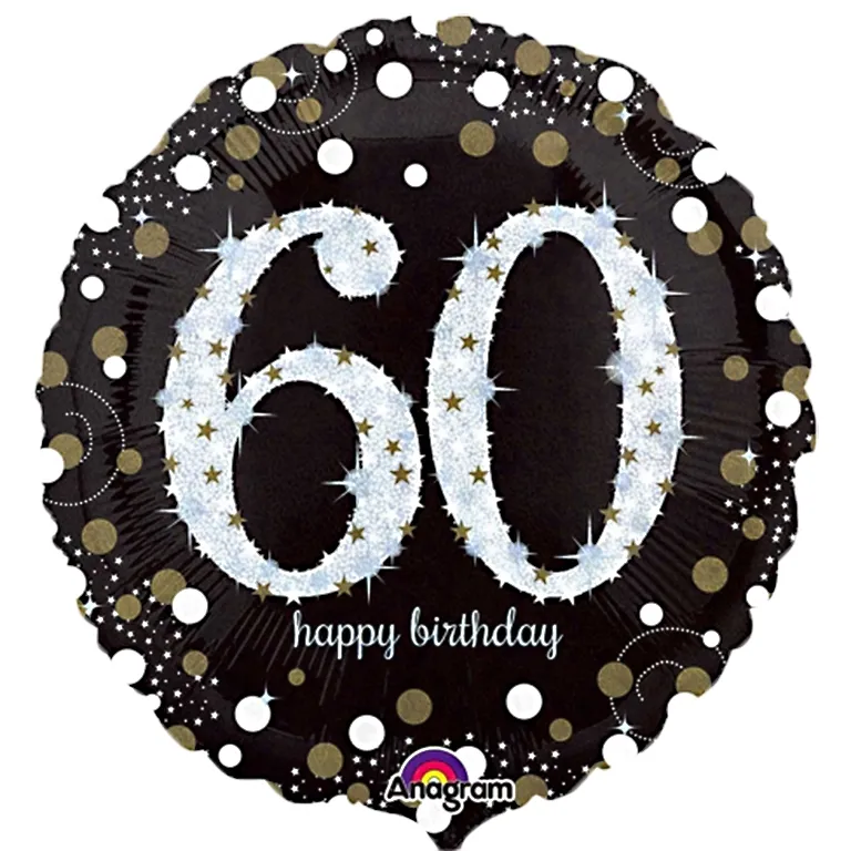 Sparkling 60th Birthday Balloon