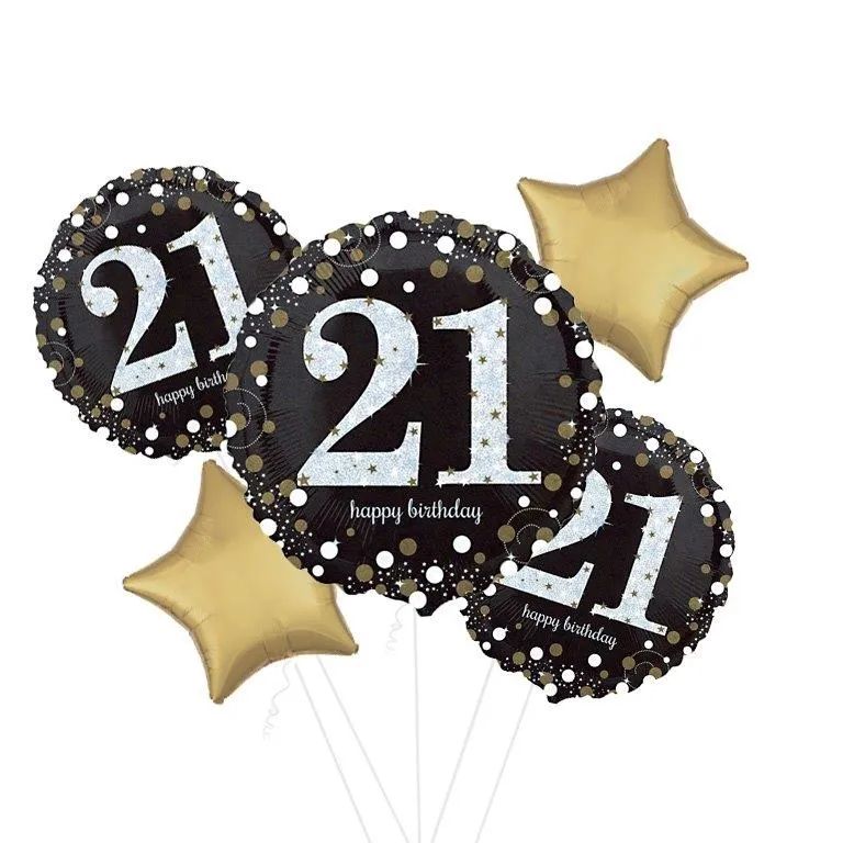 Sparkling 21st Birthday Balloon